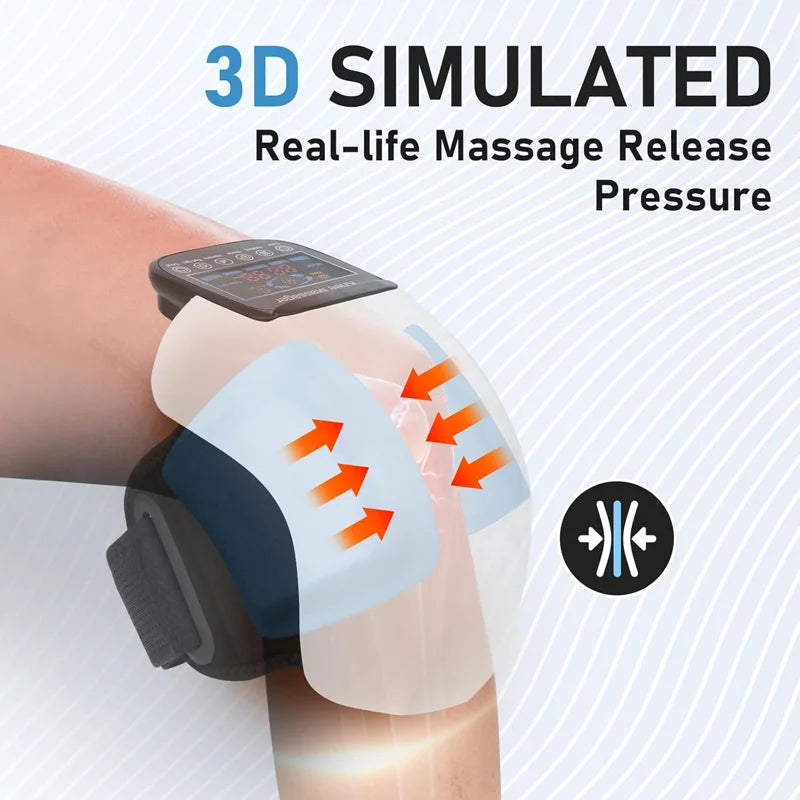 3 in 1 Electric Knee Massager with Hot Compress