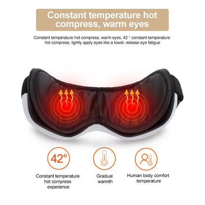 Smart Airbag Vibration Eye Massager with Heat Music