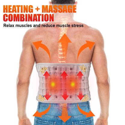 Inflatable Lumbar Traction Belt with Heating Support