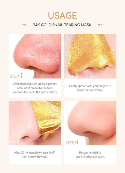 24K Gold Sakura Mask