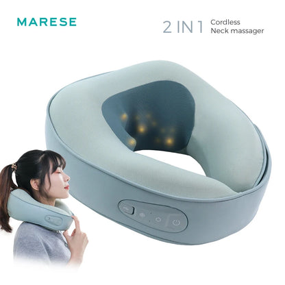 2 in 1 Portable Neck Massager U Shaped Pillow