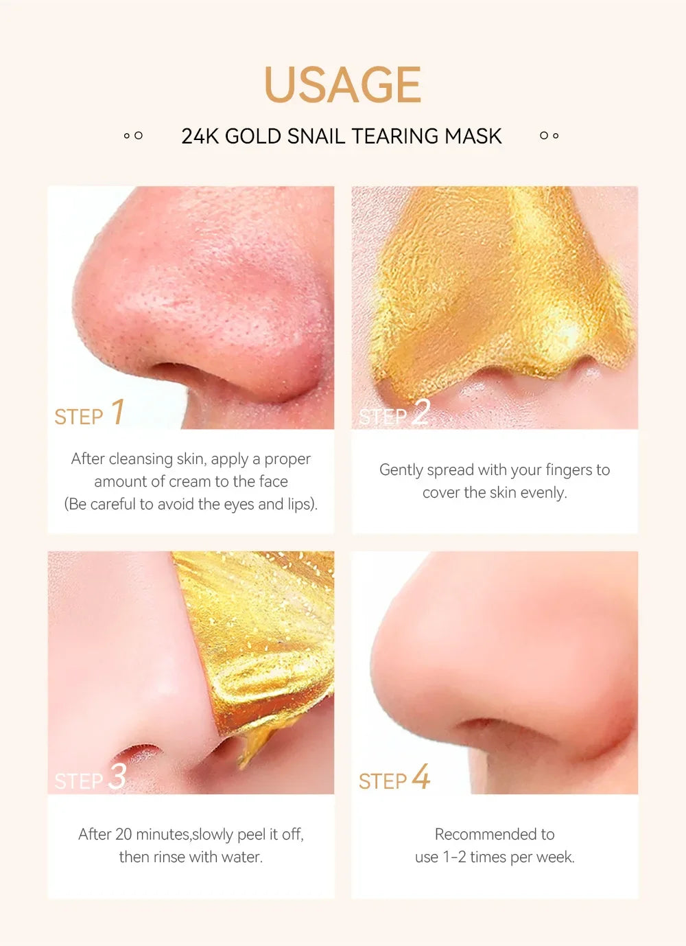 24K Gold Sakura Mask