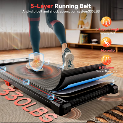 XBD Portable Incline Walking Pad Under Desk Treadmill