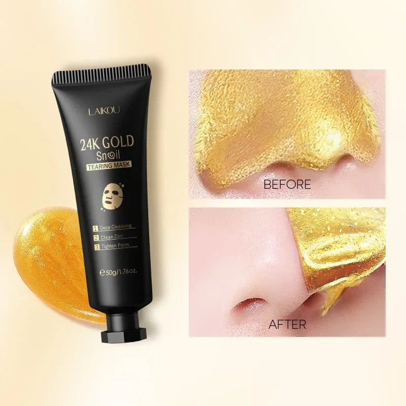 24K Gold Sakura Mask