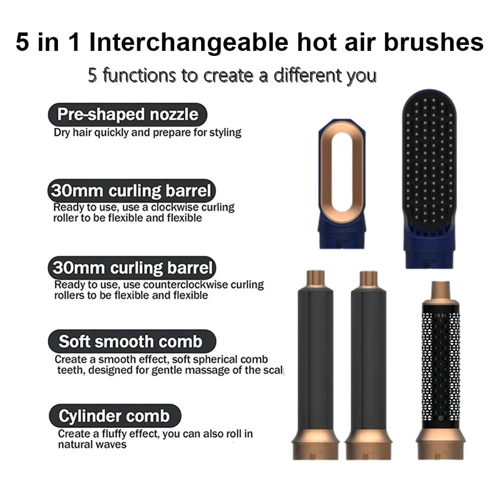 5 In 1 Multi Hair Styler Straightener and Dryer