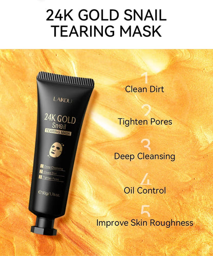 24K Gold Sakura Mask