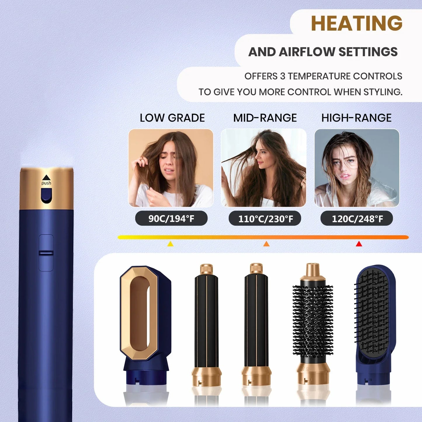5 In 1 Multi Hair Styler Straightener and Dryer