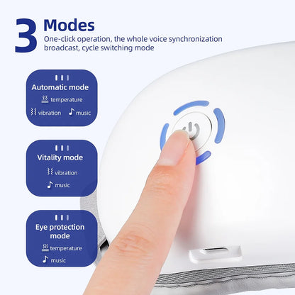 3D Vibration Eye Massager with Heating Airbag