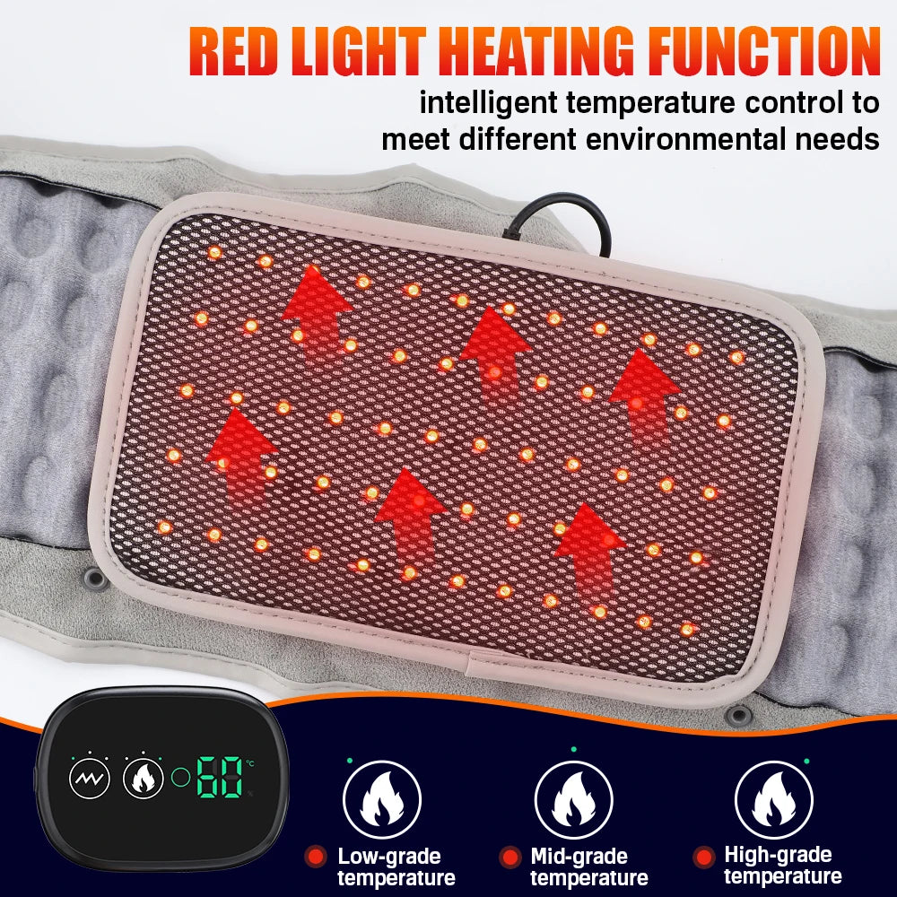 Inflatable Lumbar Traction Belt with Heating Support