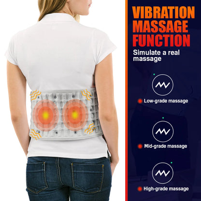 Inflatable Lumbar Traction Belt with Heating Support