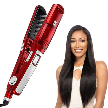 Professional Steam Hair Straightener 2 in 1 Flat Iron