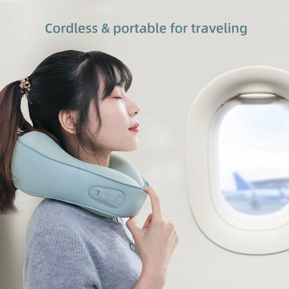 2 in 1 Portable Neck Massager U Shaped Pillow