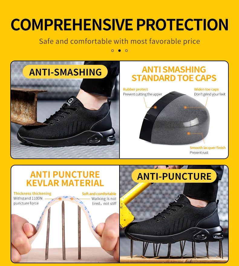 Air Cushion Safety Sneakers