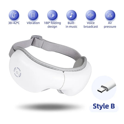 3D Vibration Eye Massager with Heating Airbag