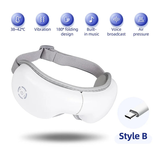 3D Vibration Eye Massager with Heating Airbag