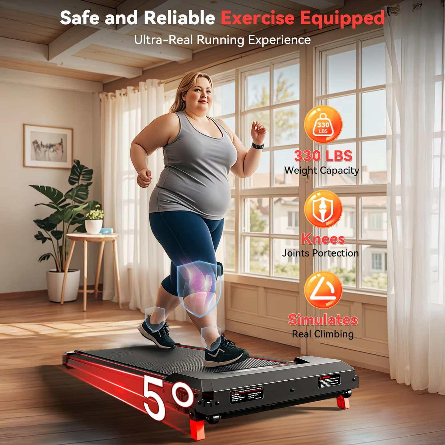 XBD Portable Incline Walking Pad Under Desk Treadmill