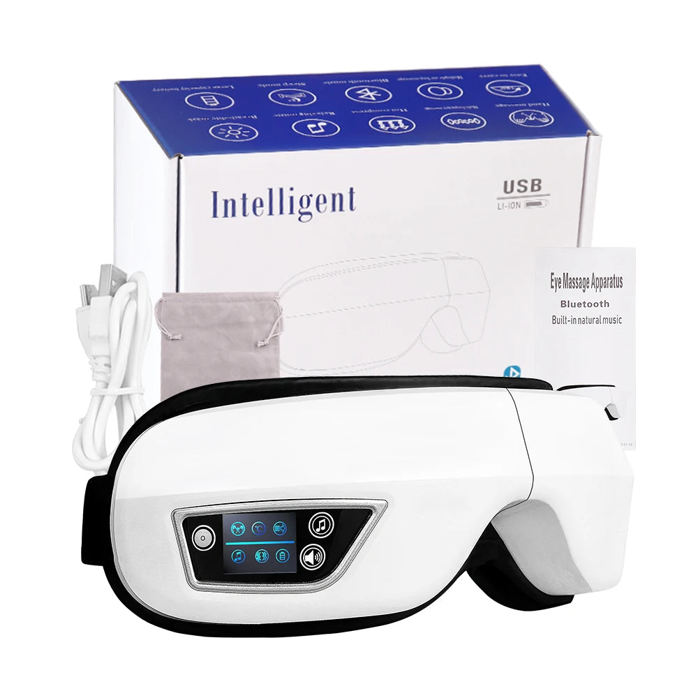 Smart Airbag Vibration Eye Massager with Heat Music