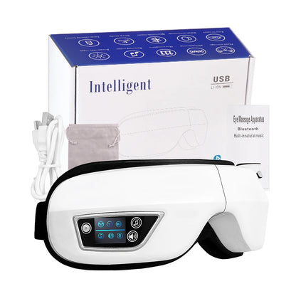 Smart Airbag Vibration Eye Massager with Heat Music