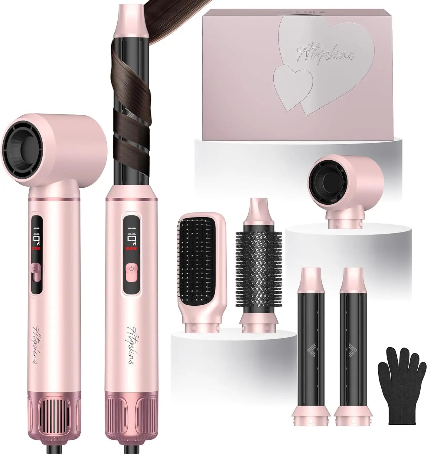 5 in 1 Hot Air Styler Brush with Auto Curler