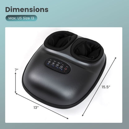 Shiatsu Foot Massager Machine with 2-Level Heat and Air Compression