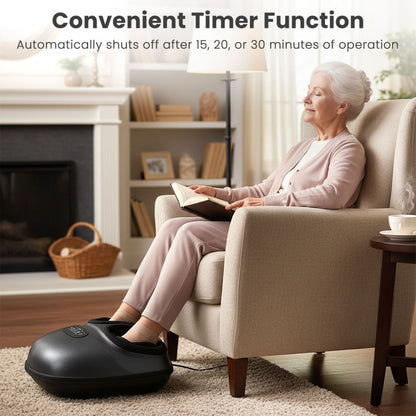 Shiatsu Foot Massager Machine with 2-Level Heat and Air Compression