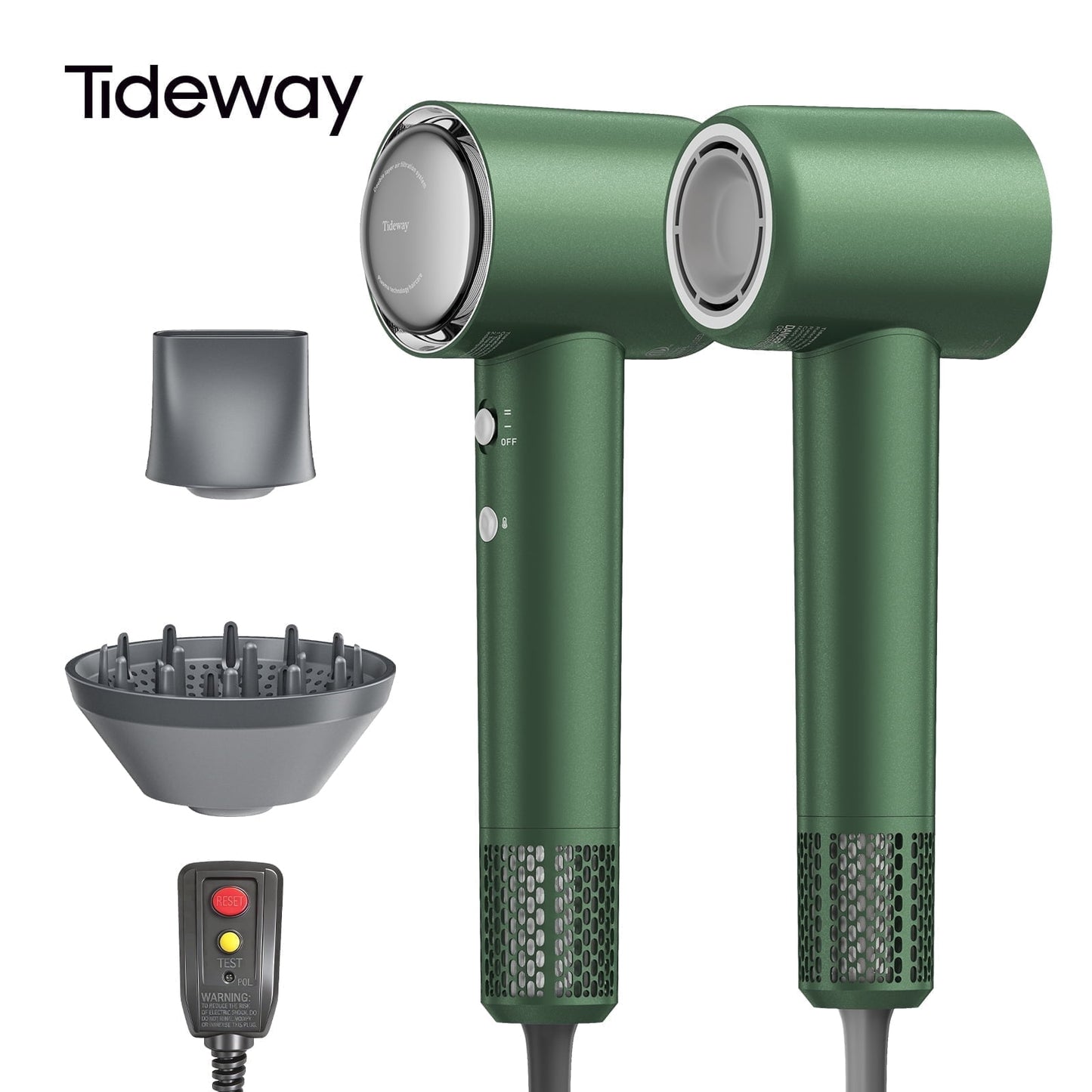 Tideway H11 Hair Dryer with Diffuser Black