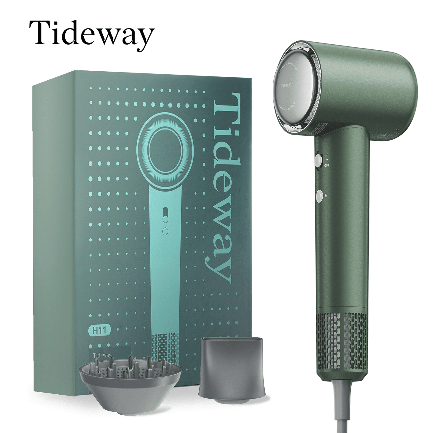 Tideway H11 Hair Dryer with Diffuser Black