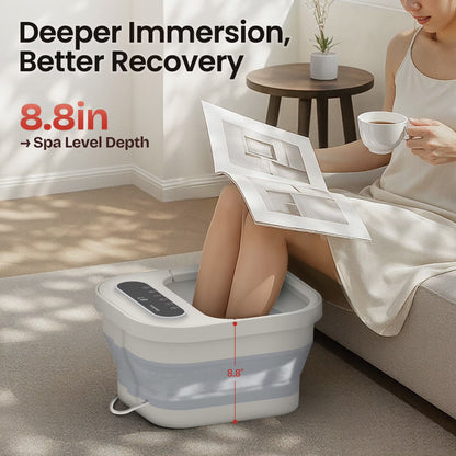 MaxKare Collapsible Foot Spa Bath with Heat Massage