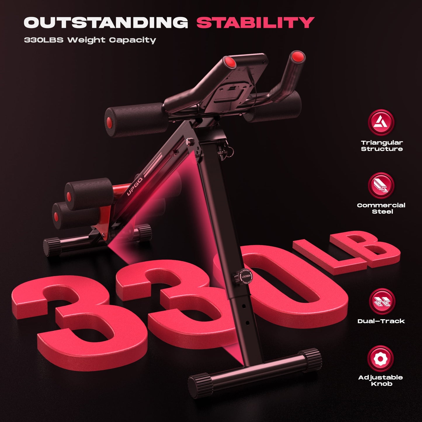 FLYBIRD Adjustable Ab Workout Equipment Foldable
