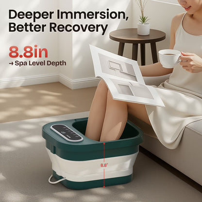 MaxKare Collapsible Foot Spa Bath with Heat Massage