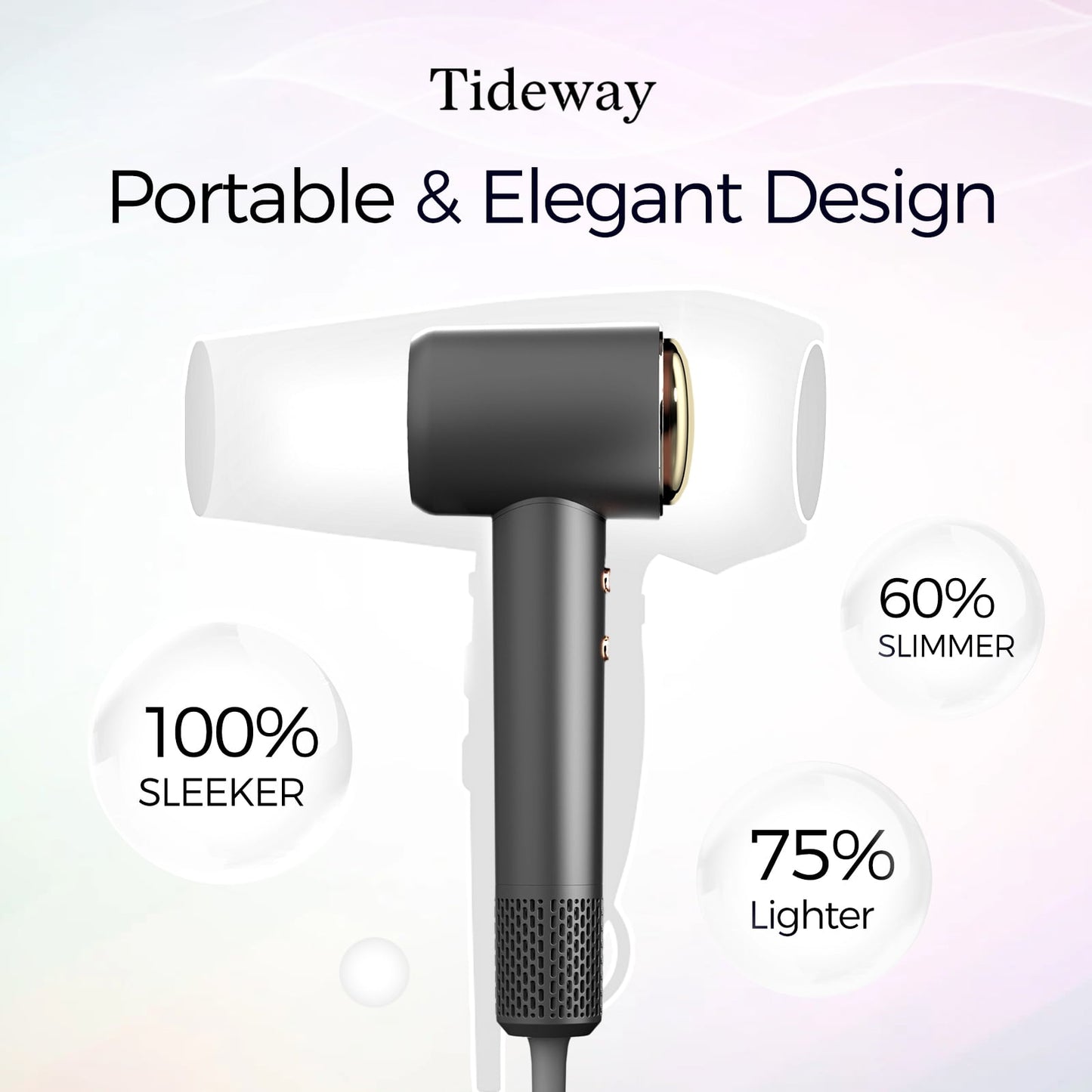 Tideway H11 Hair Dryer with Diffuser Black