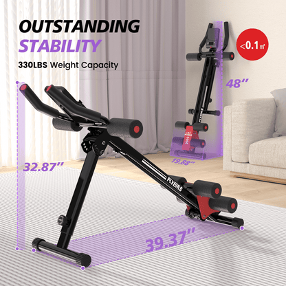 FLYBIRD Adjustable Ab Workout Equipment Foldable