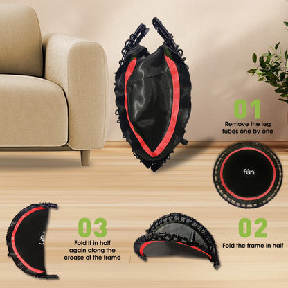 40 Inch Foldable Mini Trampoline Fitness Rebounder