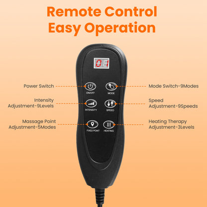 Full Body Electric Massage Cushion, Back Massage Mattress Chair Cushion With Neck Massage Pillow,With 10 Types Of Vibrating Motor Timers