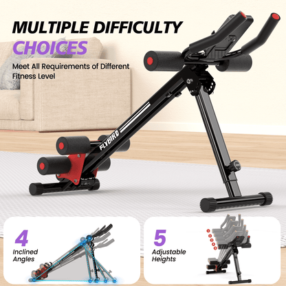 FLYBIRD Adjustable Ab Workout Equipment Foldable