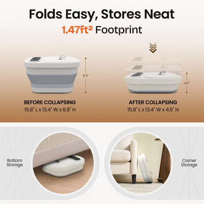 MaxKare Collapsible Foot Spa Bath with Heat Massage