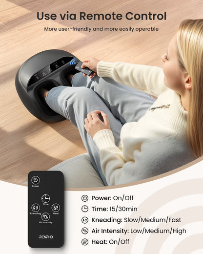 RENPHO Foot Massager Machine with Heat Shiatsu Massage