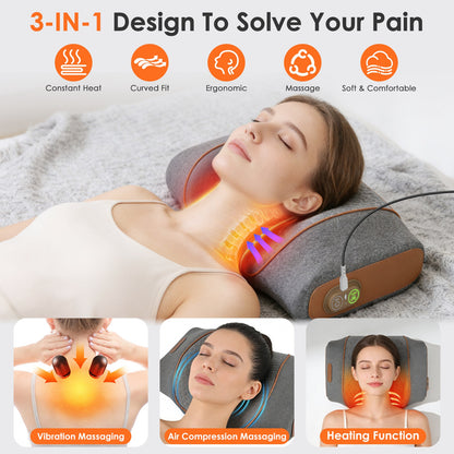 3-in-1 Neck Massager Pillow with Heat Compression