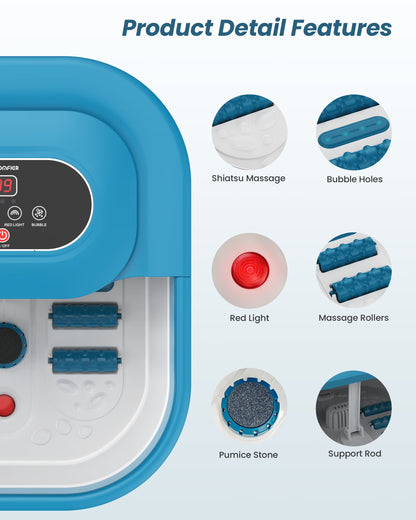 Comfier Foot Spa Bath Massager with Heat Collapsible